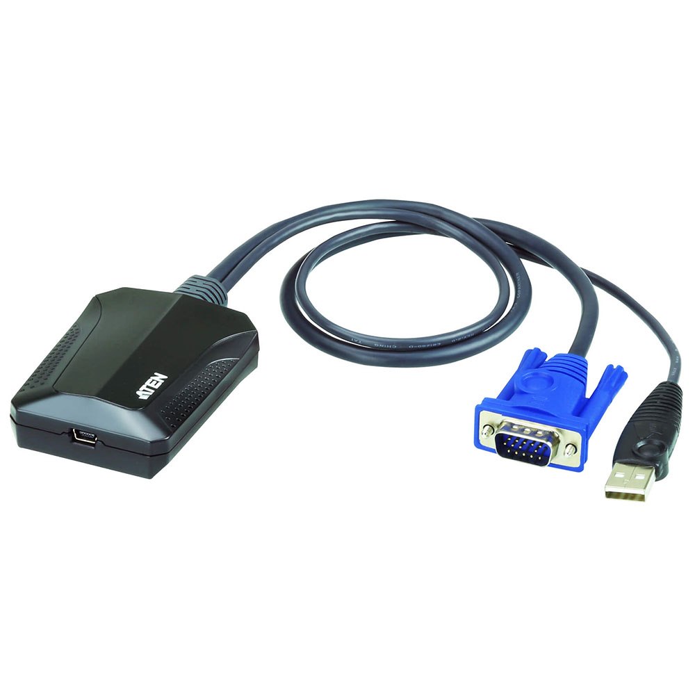 Aten Laptop Usb Console Adapter Kit, Plug And Play, Supports Up To 1920 X 1200 @ 60Hz, Bi-Directional File Transfers, Bundled With VC810 & VC925