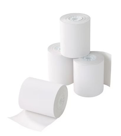 Card terminal thermal receipt paper 2 1/4" x 50' - Pack (4 rolls)