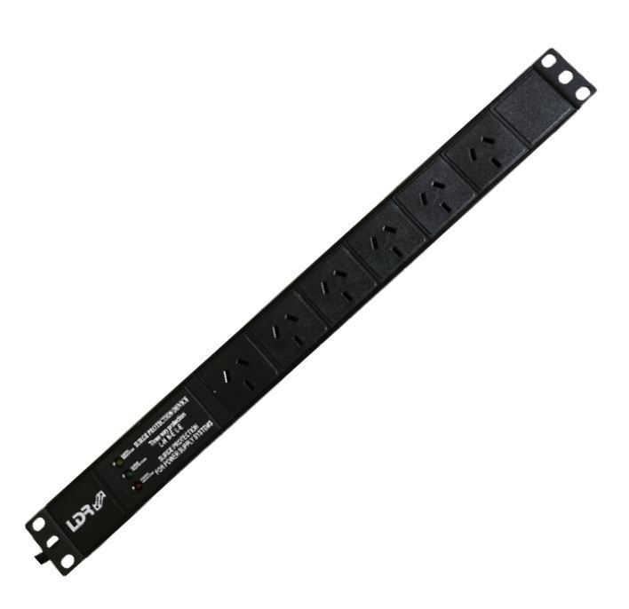 LDR 6-Port 10A Power Distribution Unit Au Approved - 6X 3-Pin Au/Nz Outlets/Slots - 1U Horizontal Mount