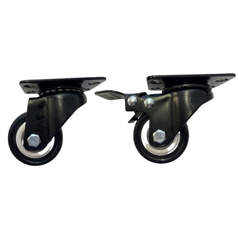 LDR 2' PP Rack Wheels 2X With Brakes & 2X Without Brakes - Pack Of 4 Wheels Total